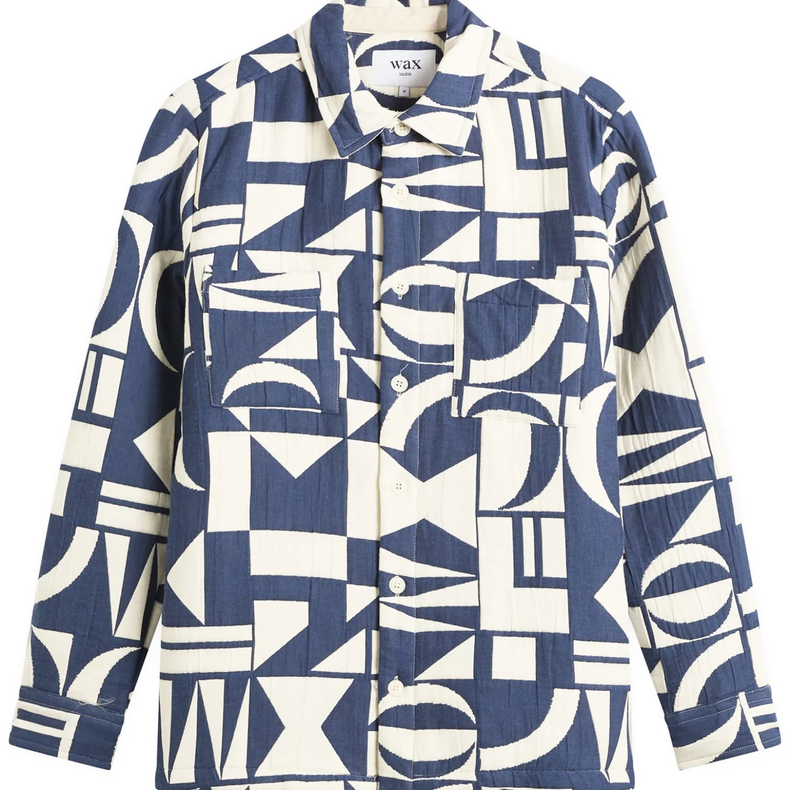 Wax London Otto Geo Block Quilt Overshirt