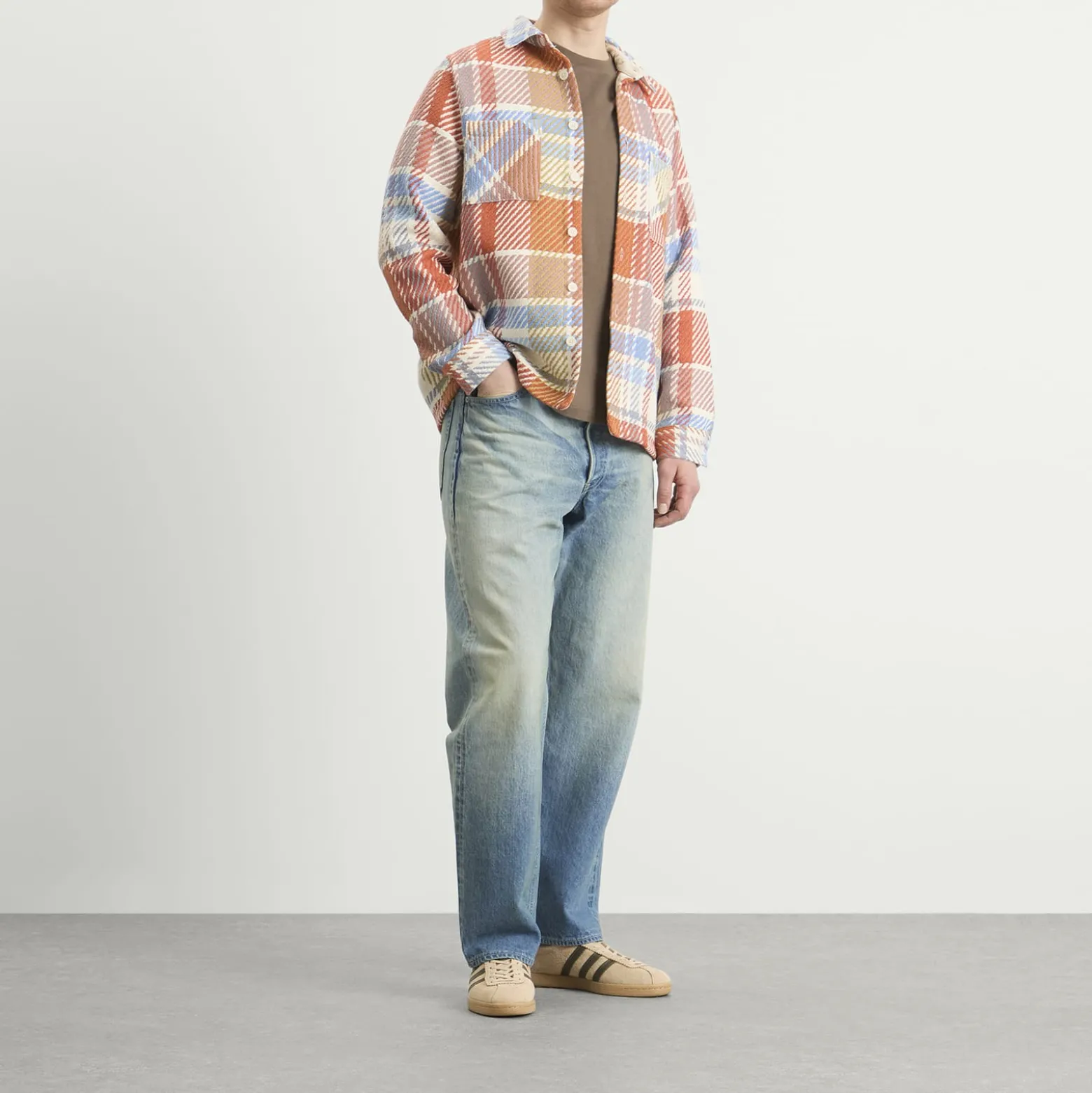 Wax London Whiting Bude Check Overshirt
