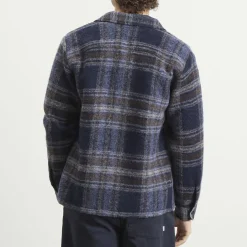 Wax London Whiting Check Wool Blend Overshirt