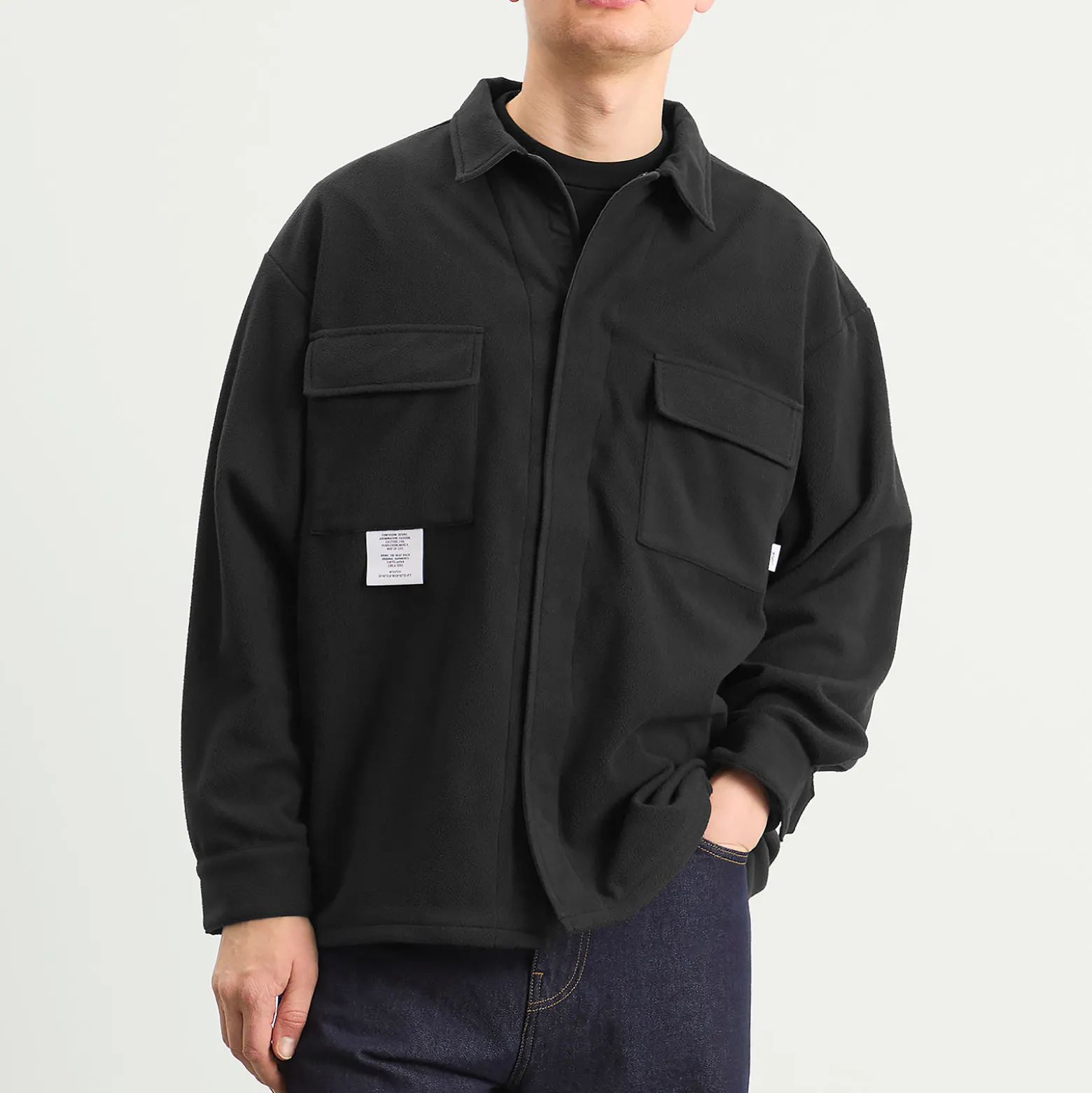 WTAPS Poly Fleece Back Motif Overshirt