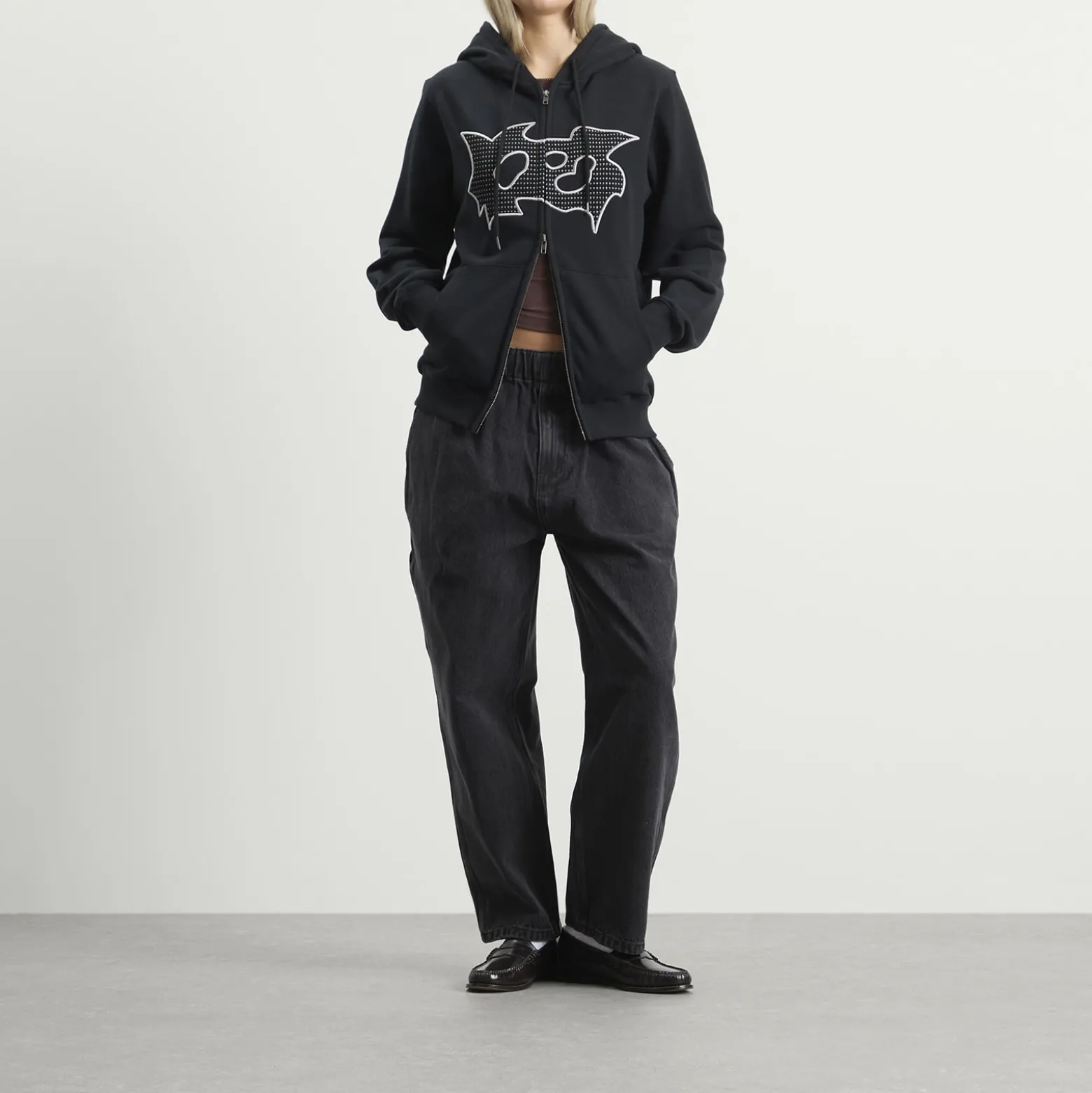 YESEYESEE Bullet Holes Zip-up Hoodie