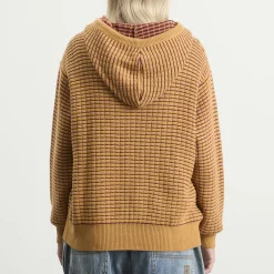 YESEYESEE Hooded Knit Zip Up