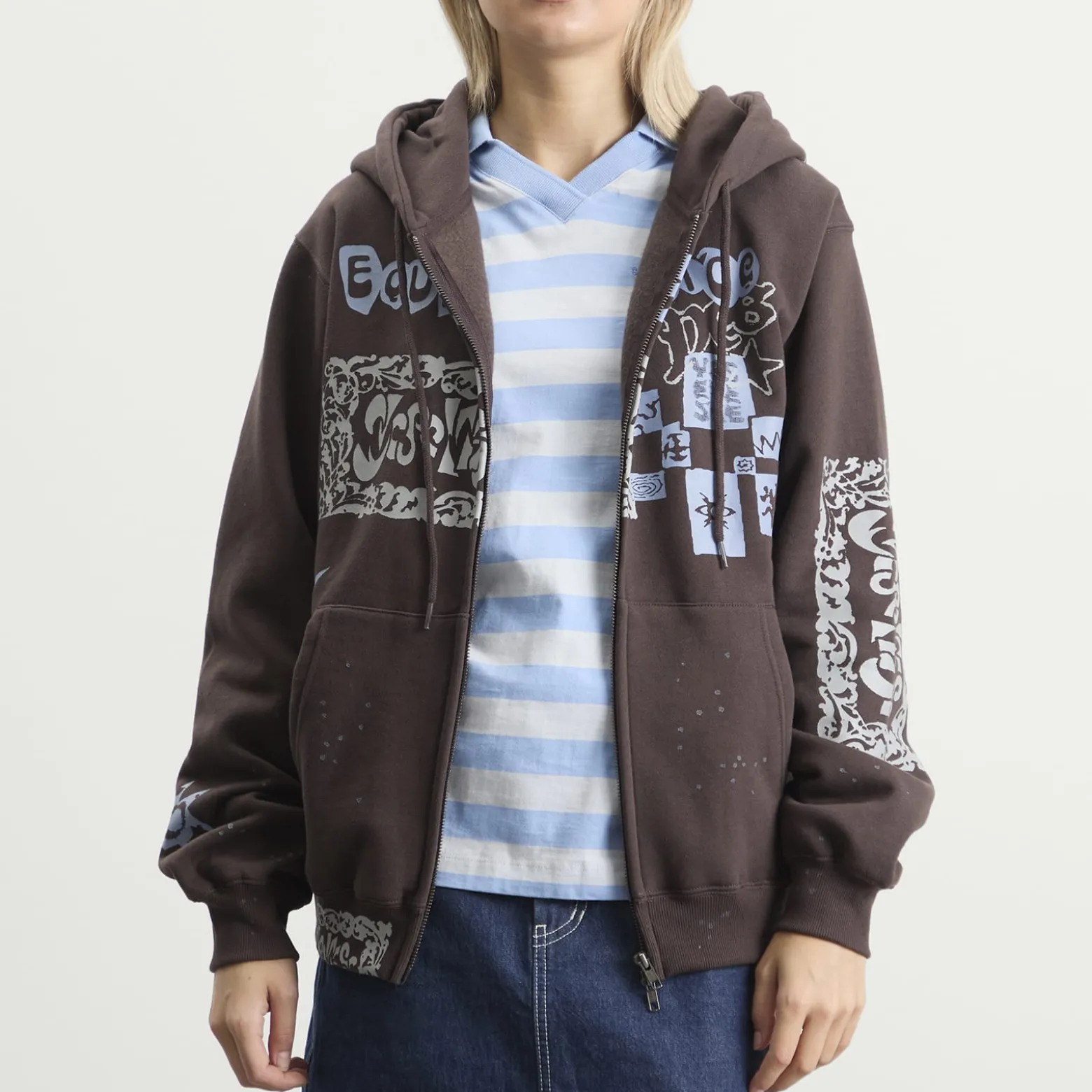 YESEYESEE Scanned Zip-up Hoodie