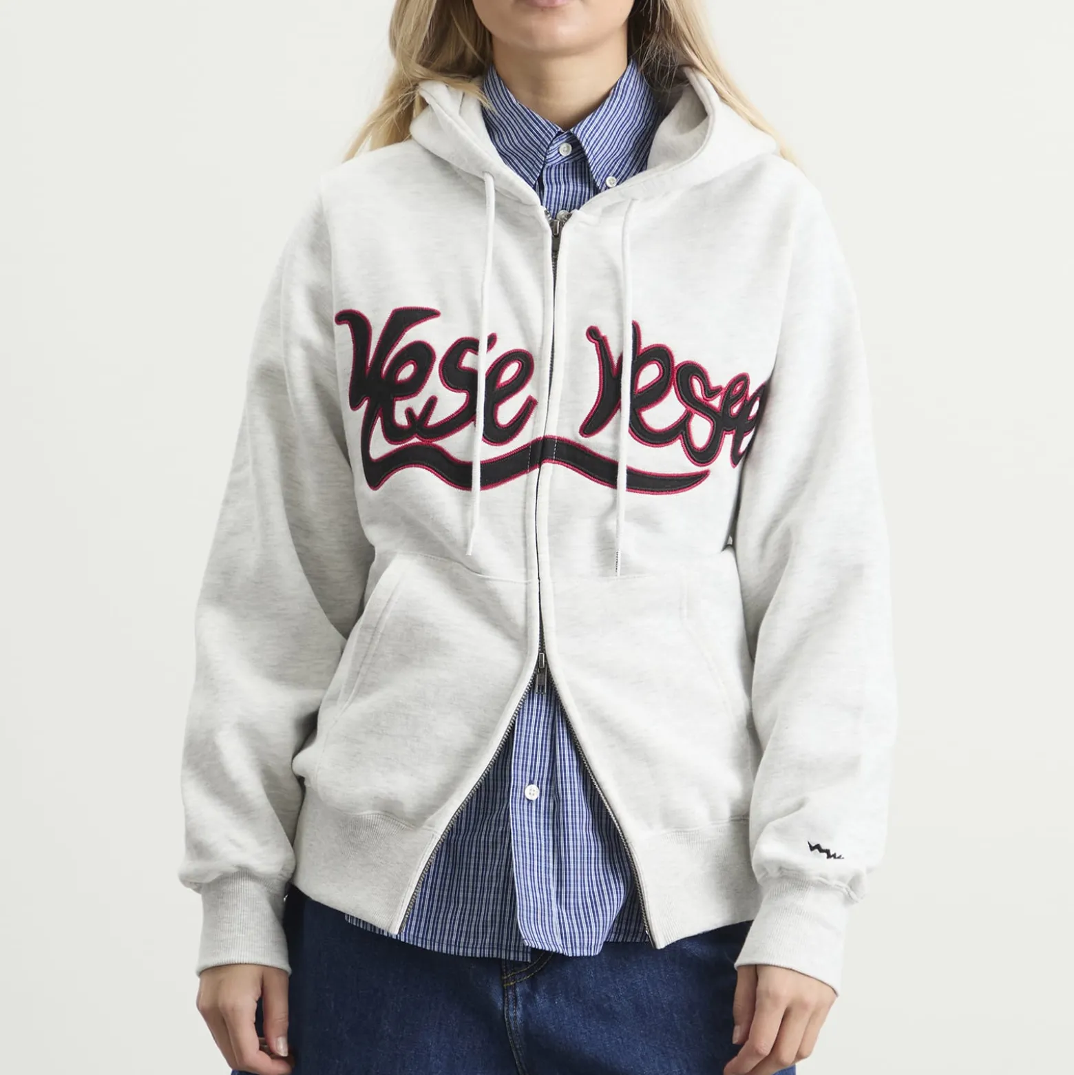 YESEYESEE Y.E.S Snail Logo Zip-up Hoodie
