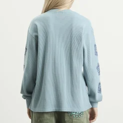 YESEYESEE Y.E.S Stamp Waffle Long Sleeve