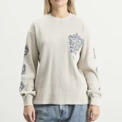 YESEYESEE Y.E.S Stamp Waffle Long Sleeve