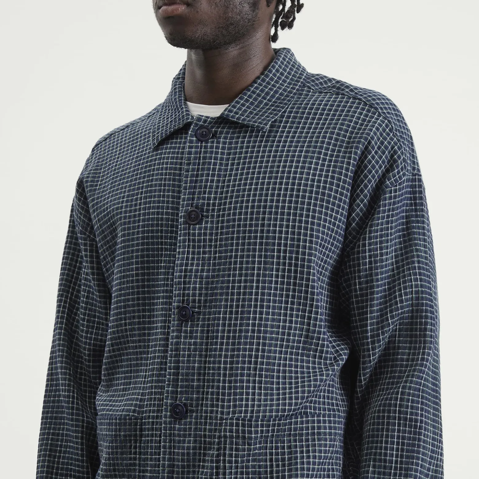 YMC Waffle Check PJ Shirt