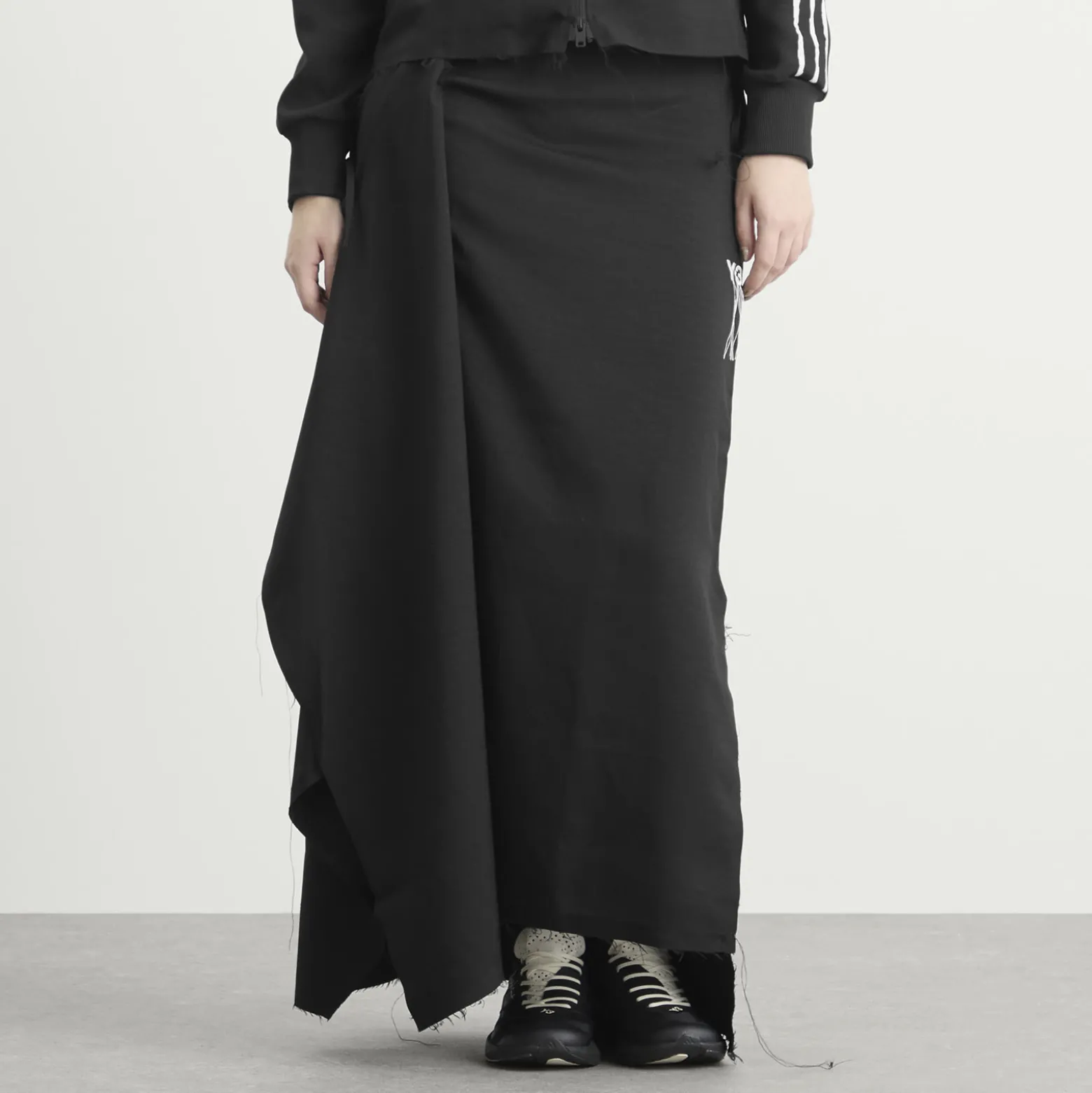 Y-3 3-Stripe Midi Skirt